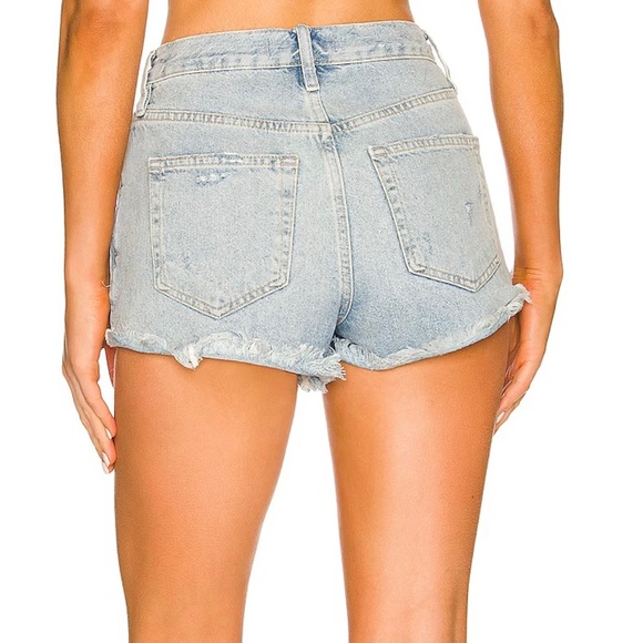 🌻🆕🚨FREE PEOPLE LASSO LIGHT WASH DENIM SHORTS-FOX TROT COLOR SIZES 28 & 29 - Picture 5 of 16